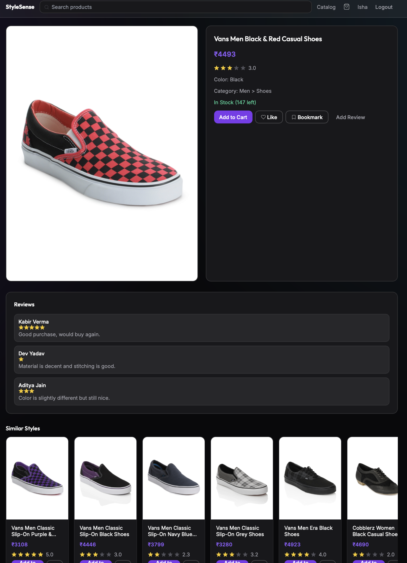 Product Detail Page